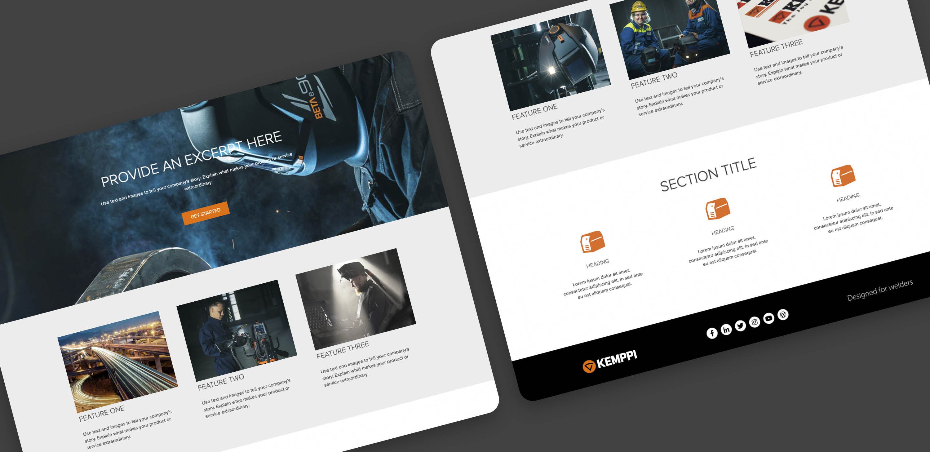 Twho laptop mockups of the website.