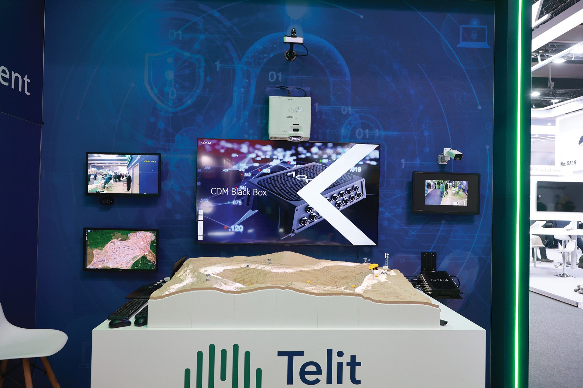 Digital twin the product on display at a trade fair.