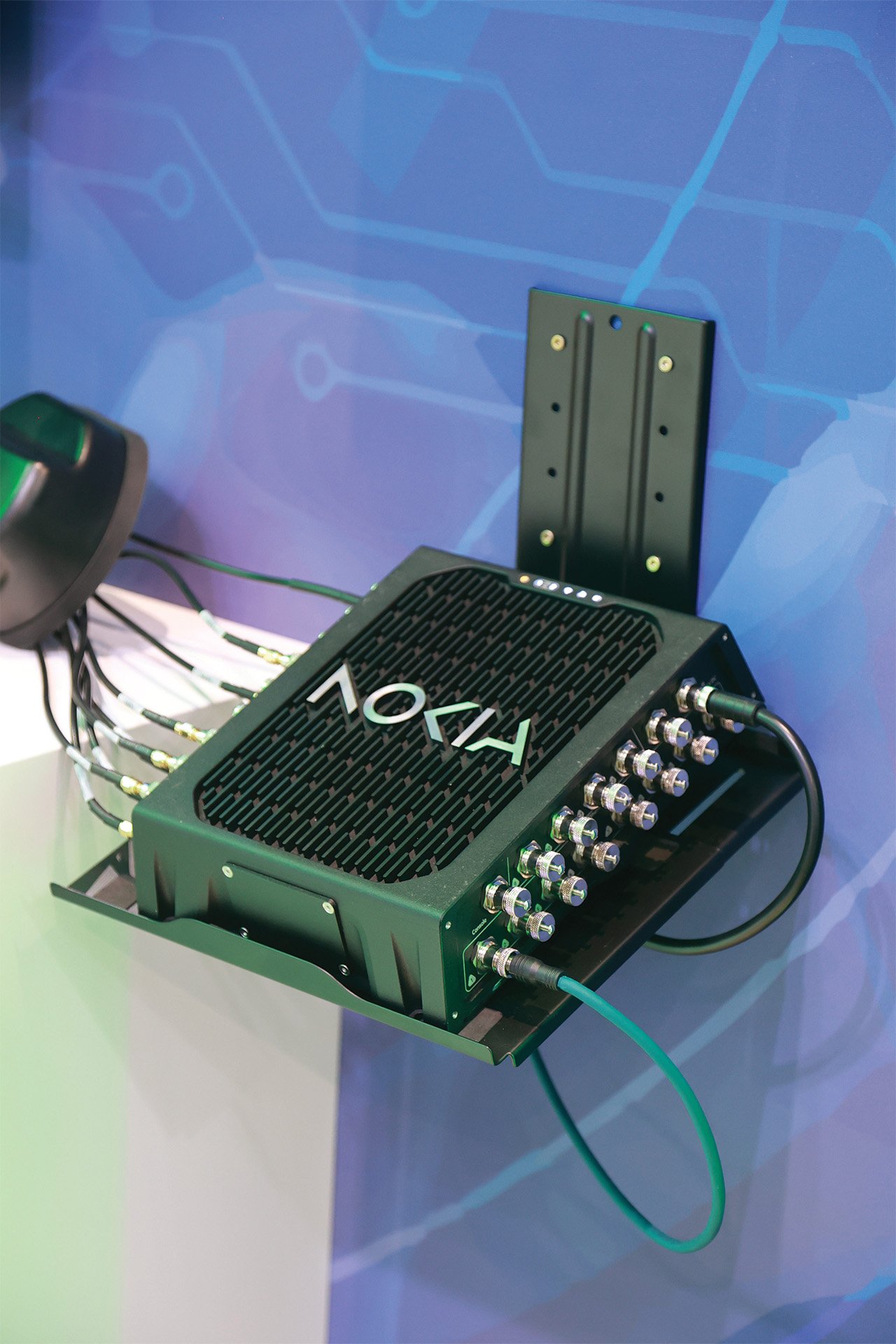 A photo of the client’s network intelligence product.