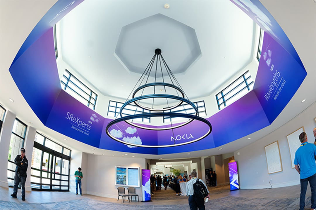 Views of the event’s colorful visual identity.